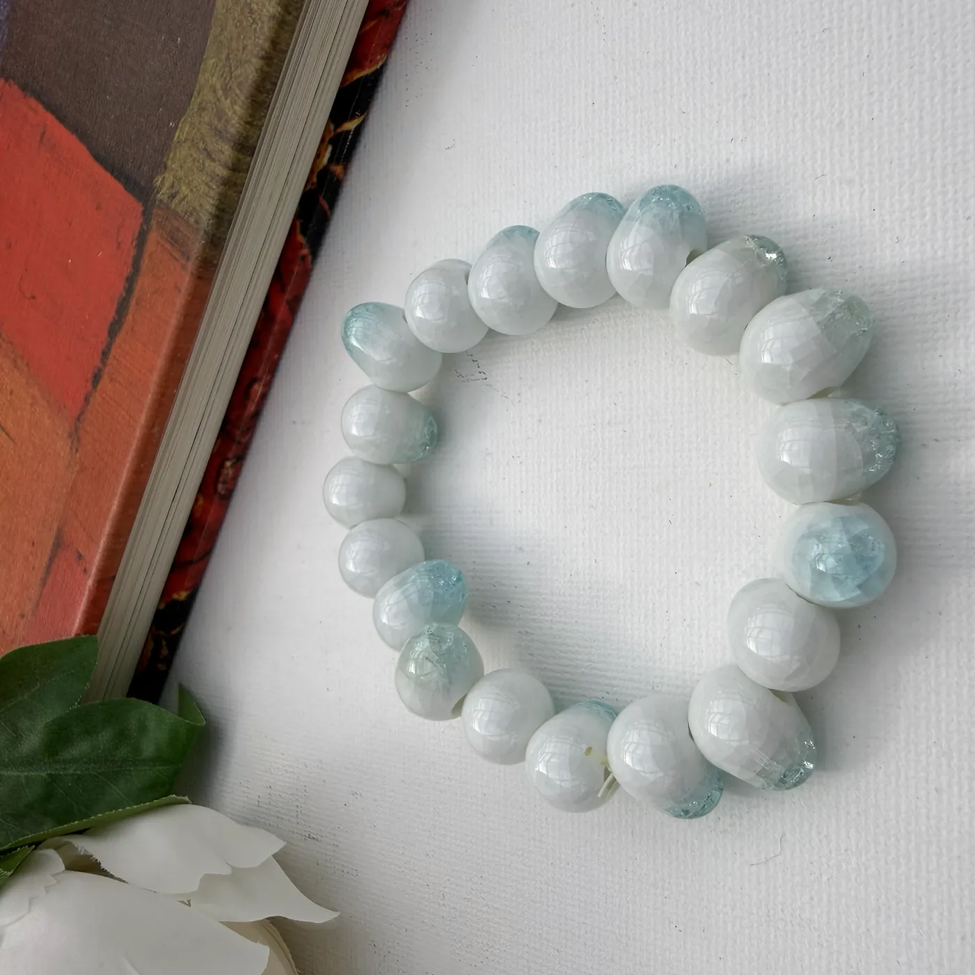 Celadon Bead Bracelet
