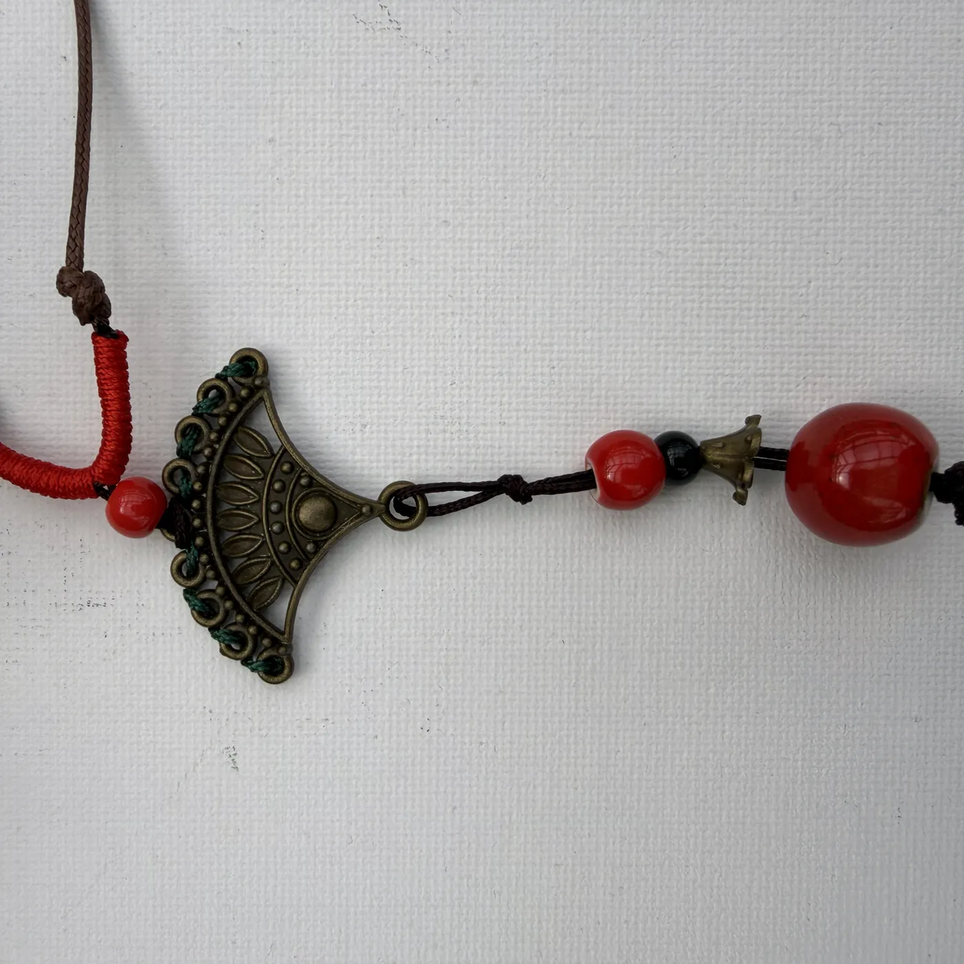 Bronze Fan & Red Bead — view 3