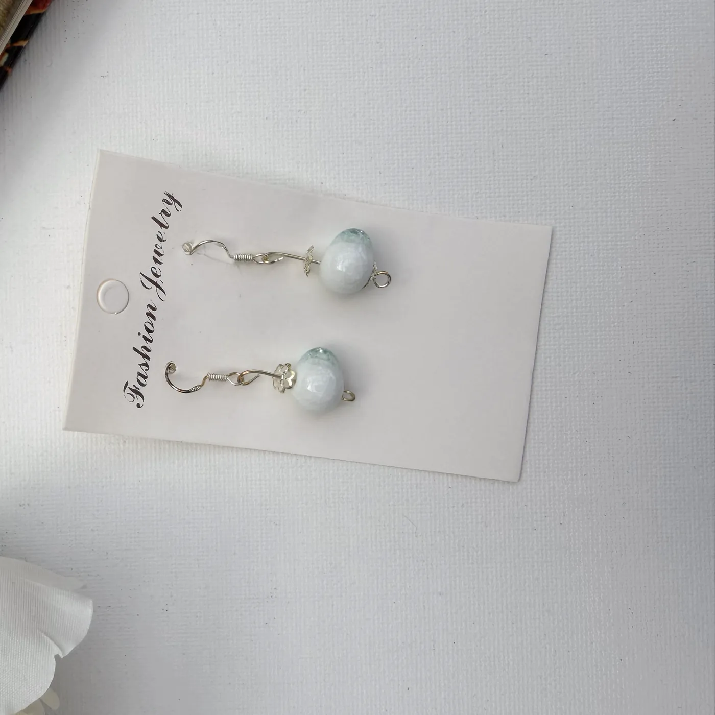 Celadon Drop Earrings — view 2
