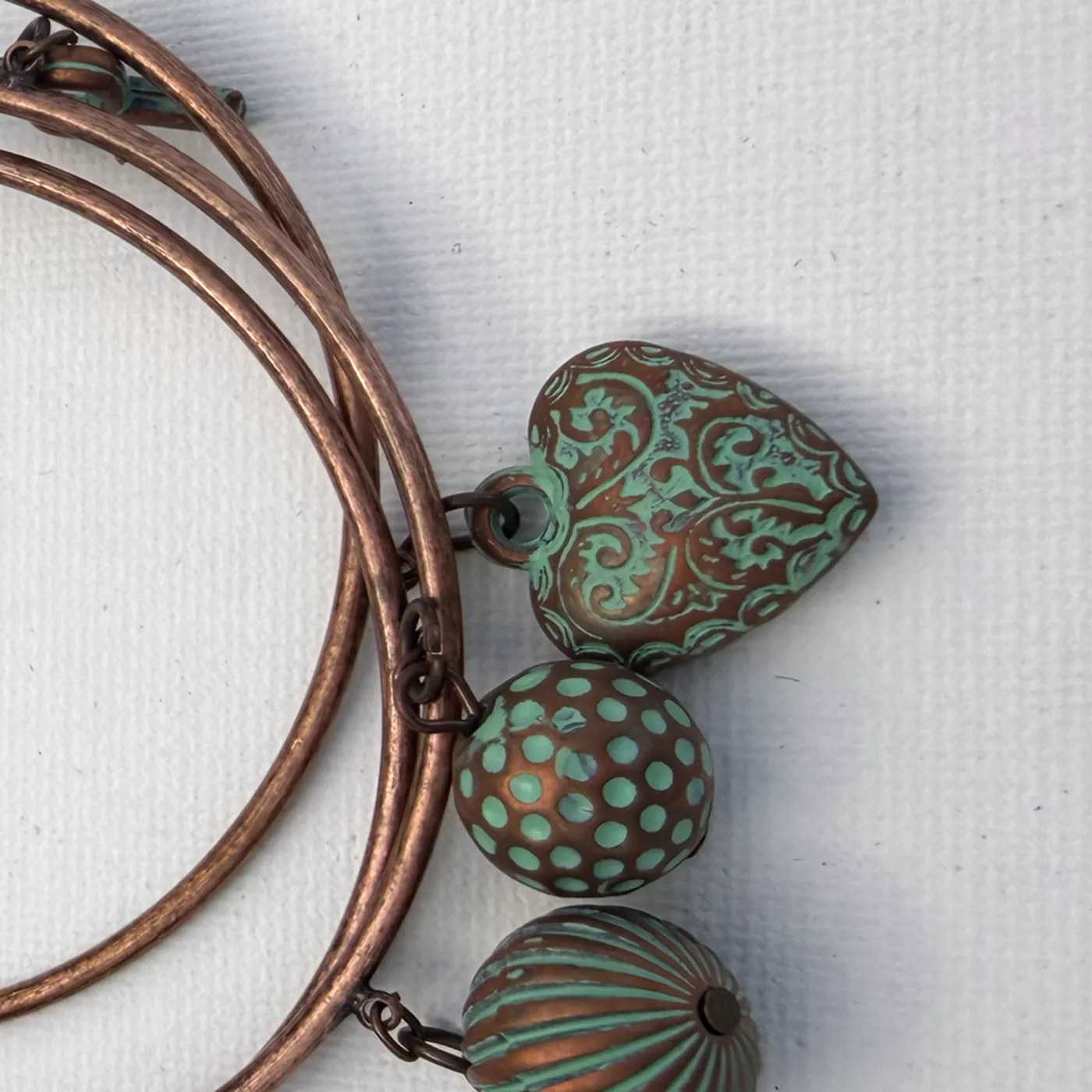 Copper Charm Bangles