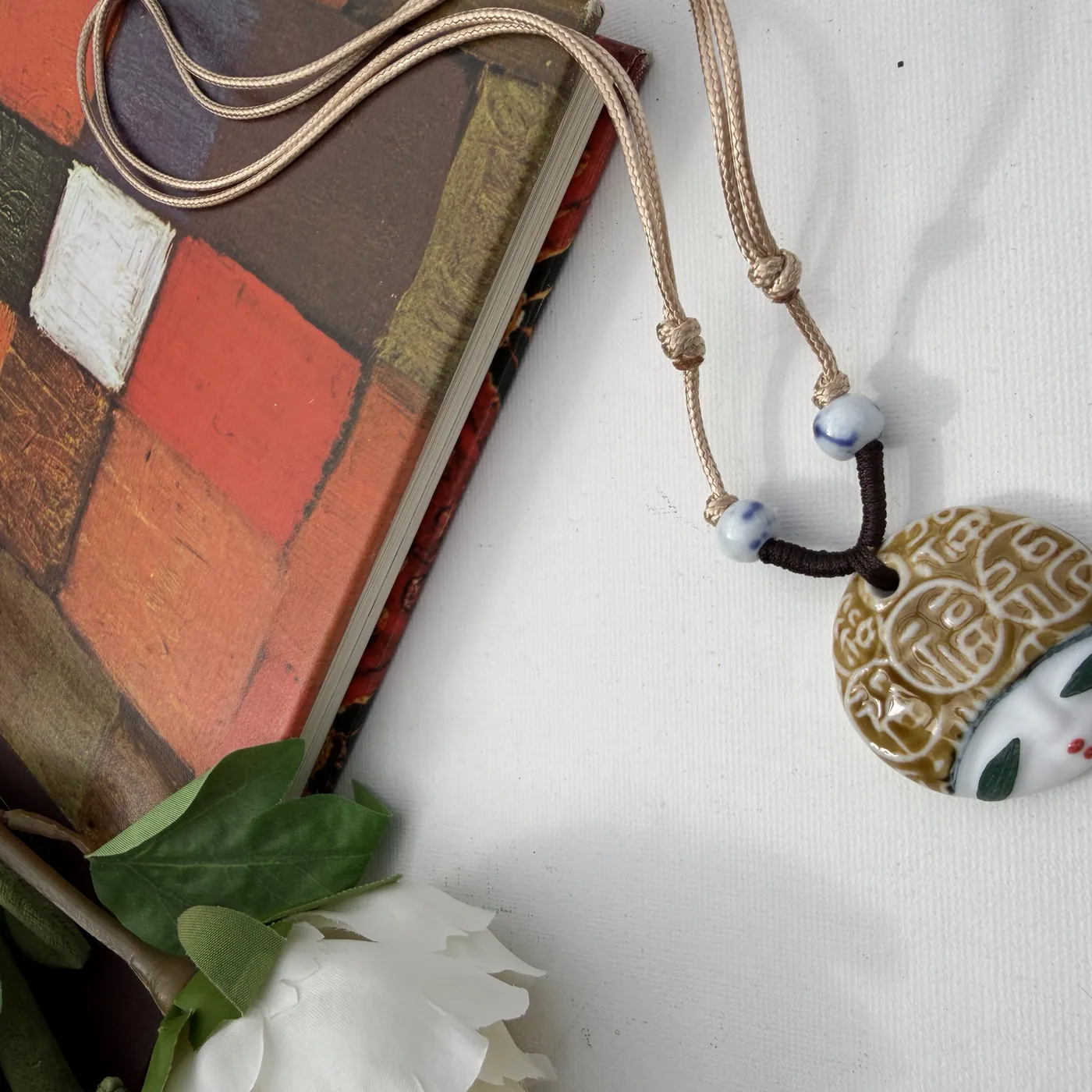 Fu-Shou Round Pendant — view 3