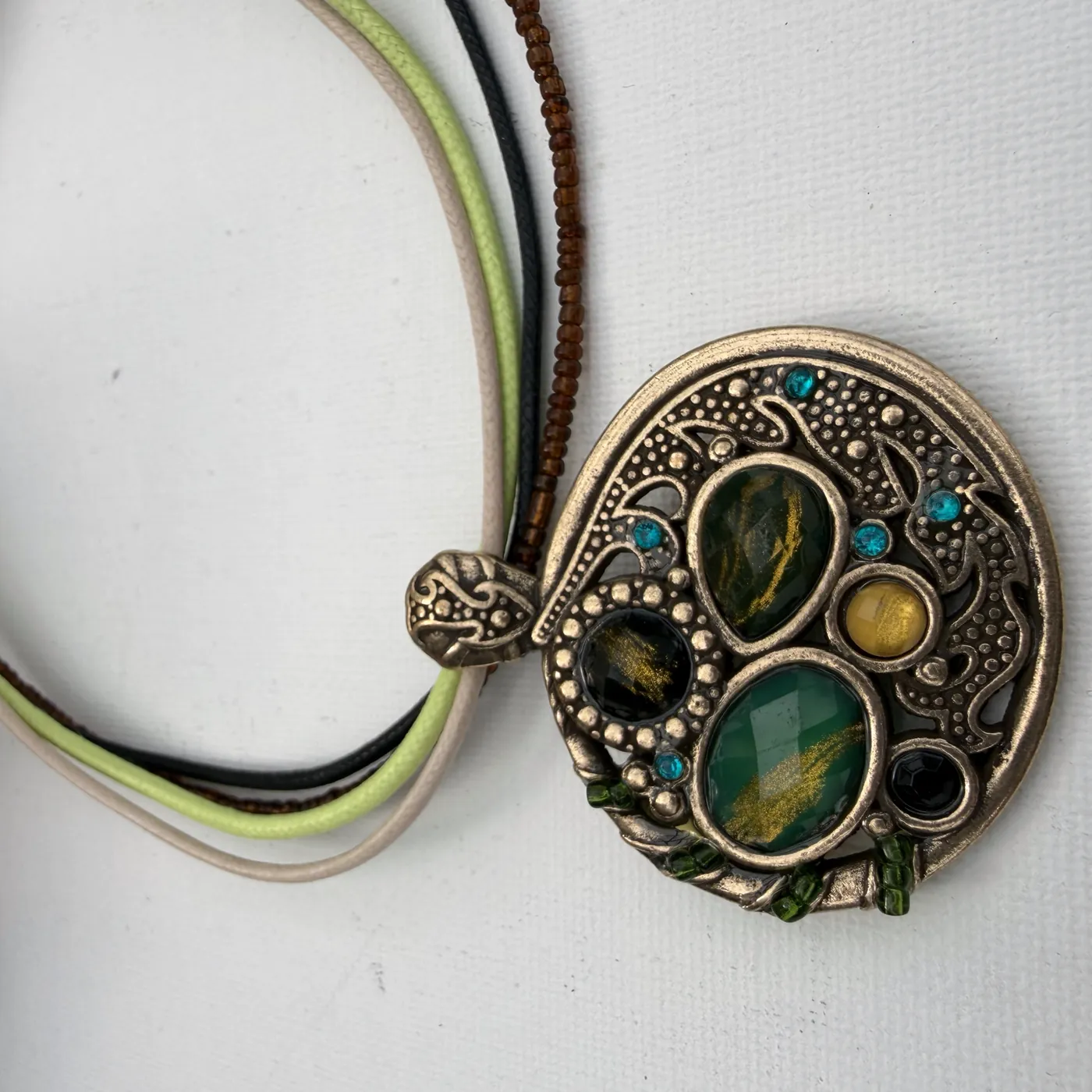 Green & Gold Cabochon