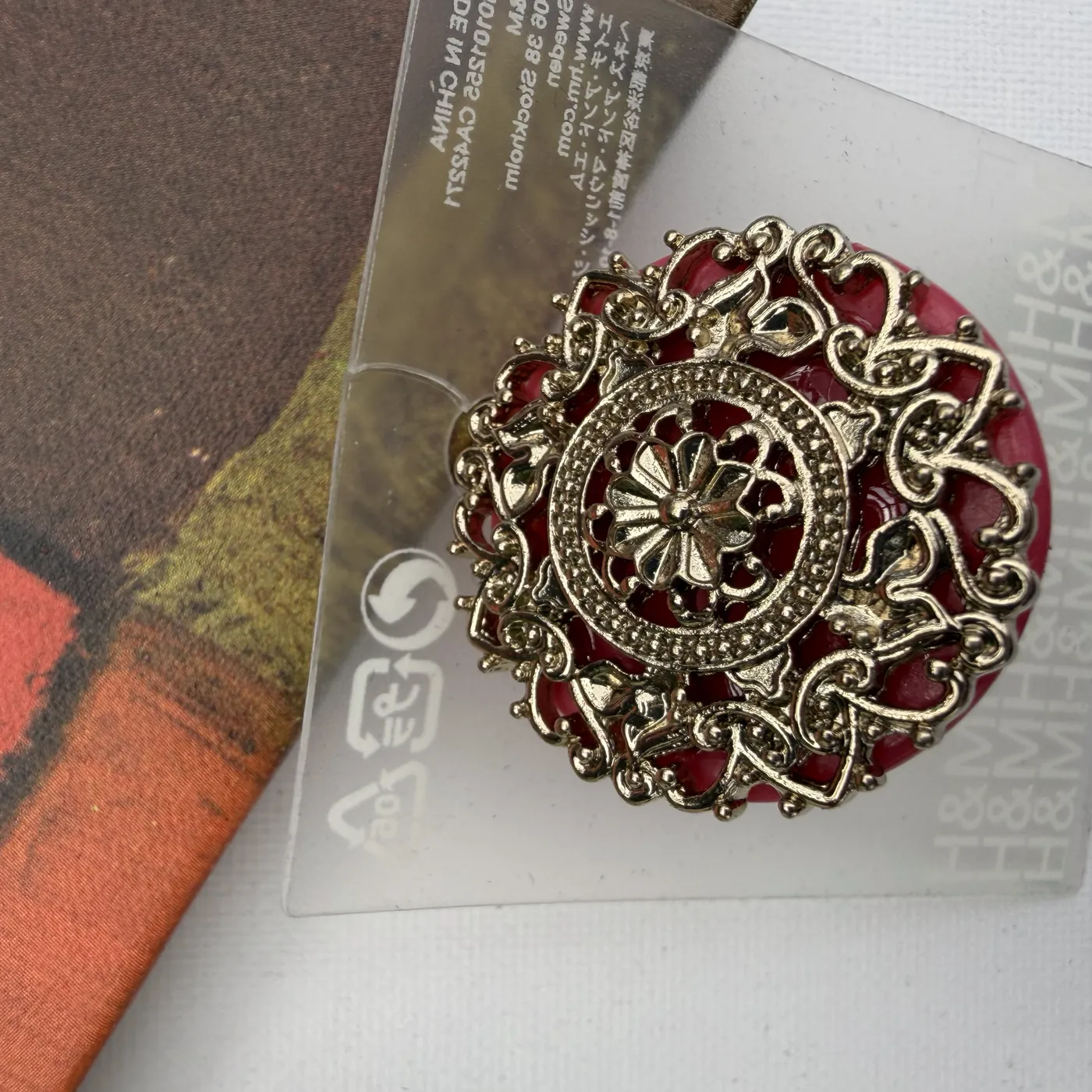 Red Filigree Ring