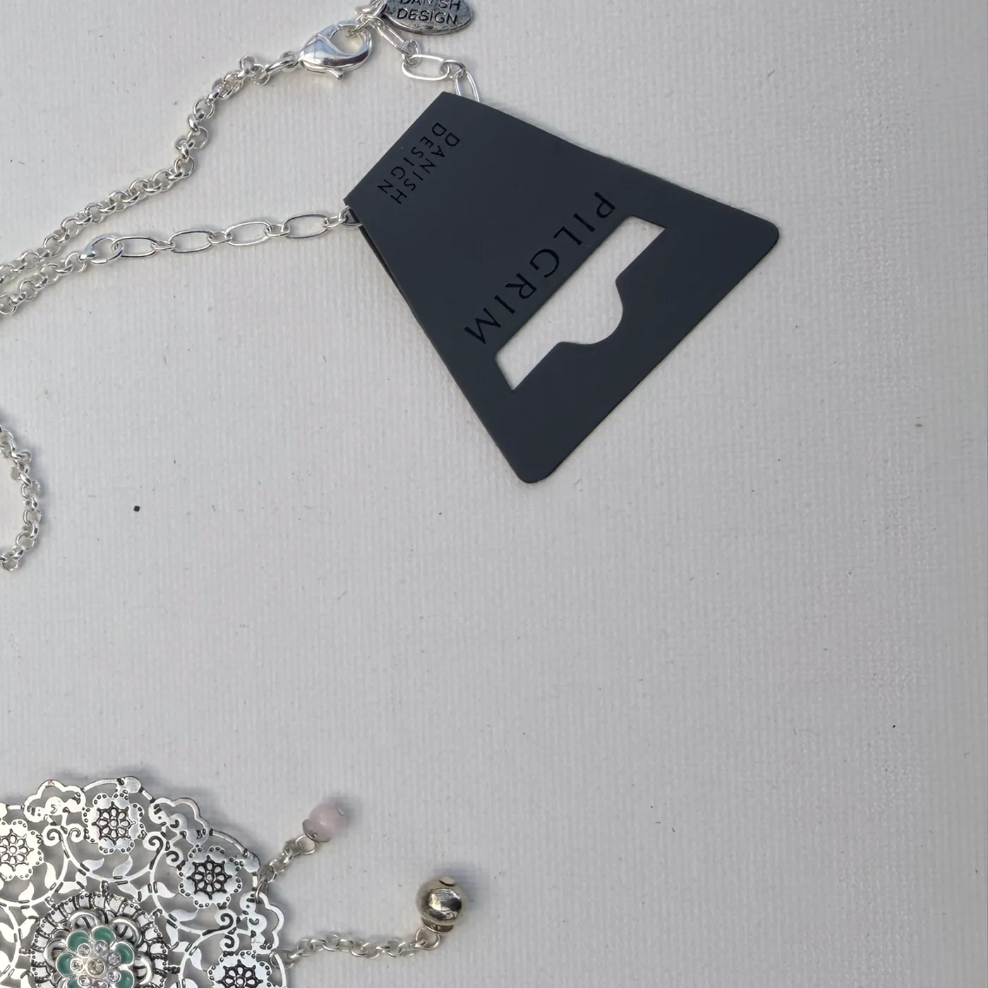 Silver Medallion & Beads — view 3