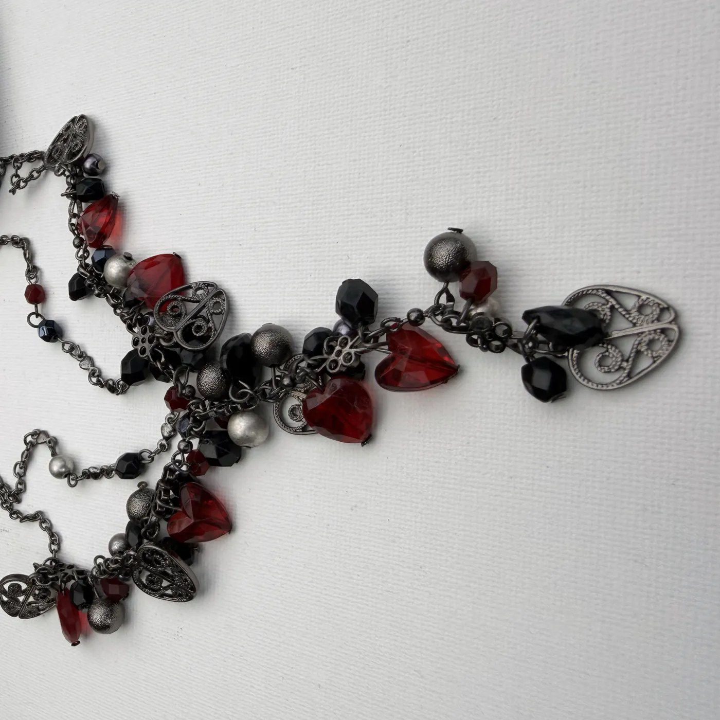 Red & Black Charm Necklace
