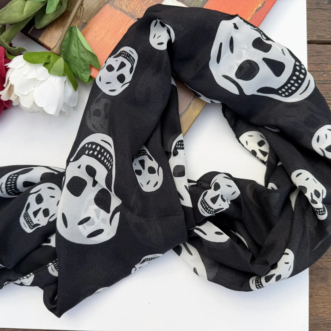 Skull Print Scarf
